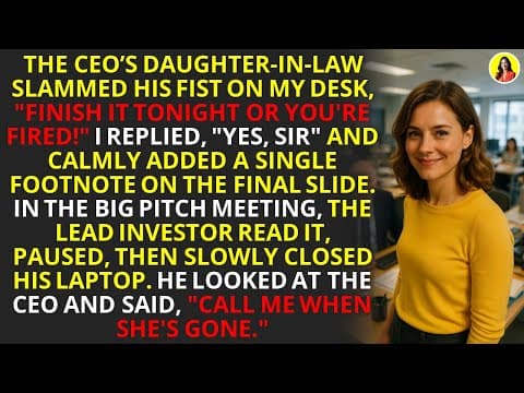 She Told Me 'Finish It Or You're Fired' - So I Exposed Her Lies 💼 | #OfficeRevenge thumbnail