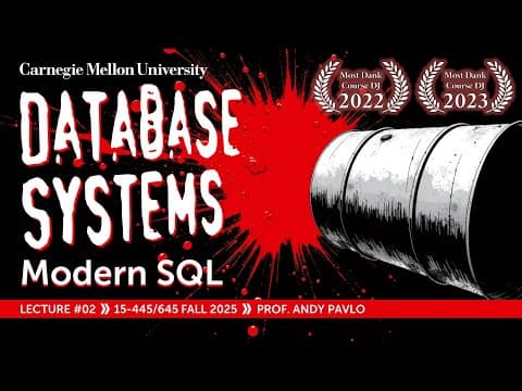 #02 - Modern SQL ✸ dbt Database Talk (CMU Intro to Database Systems) thumbnail