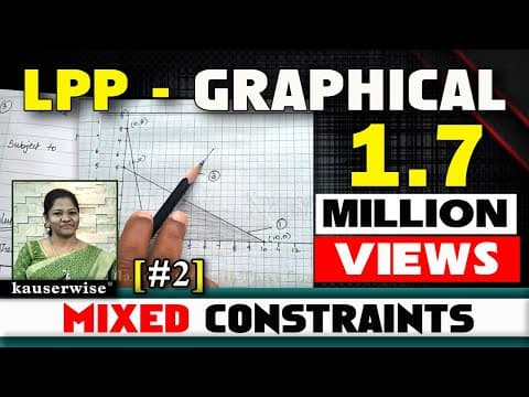LPP - Graphical Method [#2] [Minimization & Maximization with 3 Constraints] :-by kauserwise thumbnail