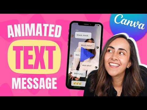 How to Create a Chat Video Animation in Canva + FREE template 🎁 thumbnail