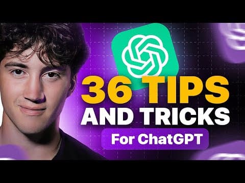 36 ChatGPT Tips for Beginners in 2024! (Become a PRO!) thumbnail