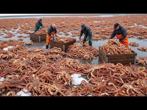 You’ve Never Seen King Crab Fishing Like This 🦀 Millions Caught in Mind-Blowing Ways #fishing thumbnail