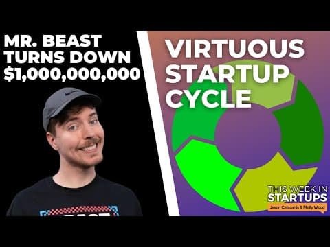 The virtuous cycle of tech startups, Mr. Beast turns down $1B offer + OK Boomer: Taylor Bell | E1574 thumbnail