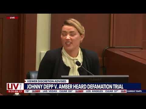 Amber Heard snaps when Johnny Depp attorney objects: 'I watched it!'  | LiveNOW from FOX thumbnail