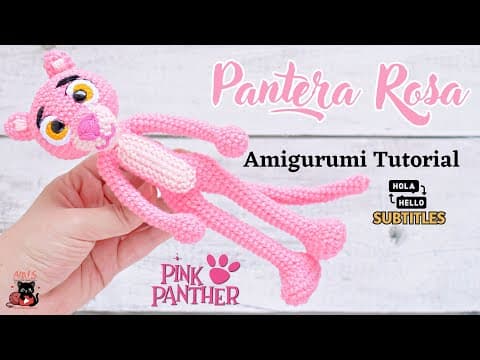 Cómo tejer a la Pantera Rosa | Amigurumi Tutorial | | ENG/SPA Subtitles thumbnail