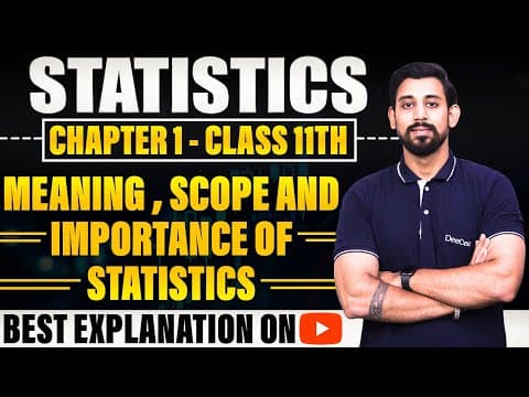Meaning, Scope and Importance of Statistics | Chapter 1 | Introduction | Class 11 | One Shot thumbnail