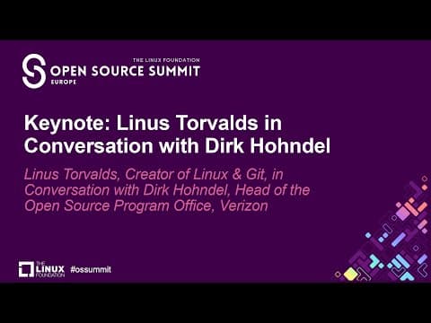 Keynote: Linus Torvalds in Conversation with Dirk Hohndel thumbnail