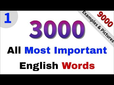 3,000 Essential English Words with Pictures & Sentences that are enough to travel the world, part 1 thumbnail