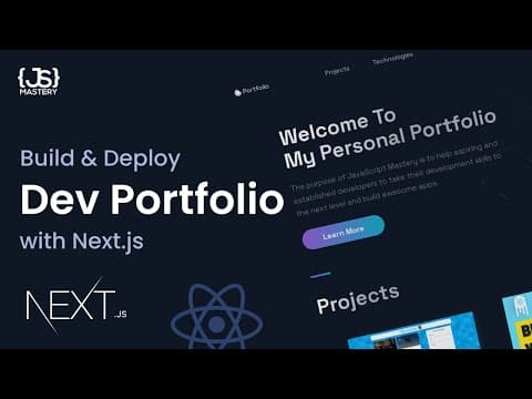 Build and Deploy THE PERFECT Portfolio Website | Create a Portfolio from Scratch thumbnail