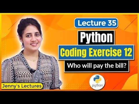 Coding Exercise for Beginners in Python |Exercise 12 | Python Tutorials for Beginners #lec35 thumbnail