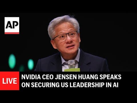LIVE: NVIDIA CEO Jensen Huang speaks on securing US leadership in AI thumbnail