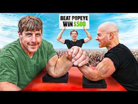 Beat World's Largest Arm at Arm Wrestling, Win $500 thumbnail