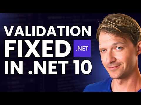 .NET 10 Makes Validation CRAZY Simple (Minimal APIs Upgrade!) thumbnail