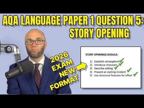 2026 AQA English Paper 1 Question 5:  Writing a  Story Opening thumbnail