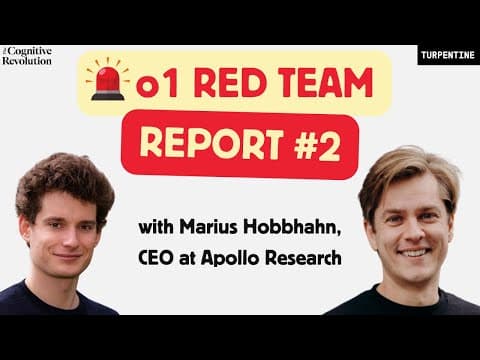 Red Teaming o1 Part 2/2– Detecting Deception with Marius Hobbhahn of Apollo Research thumbnail