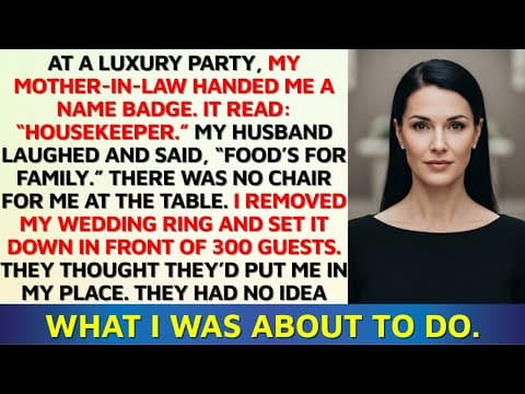 My Husband Watched Them Strip Me of My Seat—So I Walked Away and Destroyed Him Calmly | Storytime thumbnail