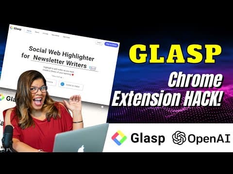 GLASP - ChatGPT Extension + AI Hack | Write YouTube Comments Without Even Watching the Video! thumbnail