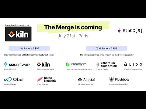 [EthCC 5] Panel - The Ethereum Merge is coming thumbnail