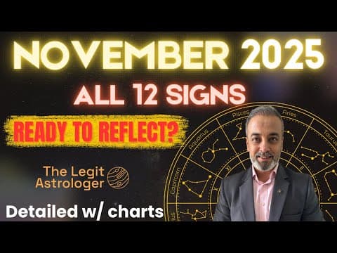 November 2025 Monthly Horoscope for all Ascendants | Detailed analysis with charts thumbnail