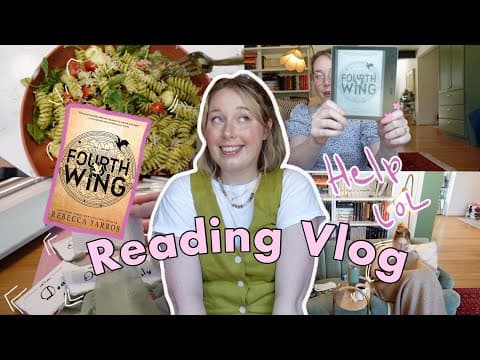 cozy reading vlog: I read fourth wing.... and hated it lol thumbnail