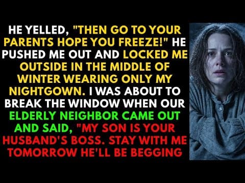 my husband locked me outside in winter in a nightgown, An neighbor promised tomorrow he’d be begging thumbnail