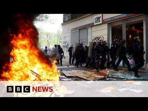 Protests in France over pension reforms enter eleventh day - BBC News thumbnail