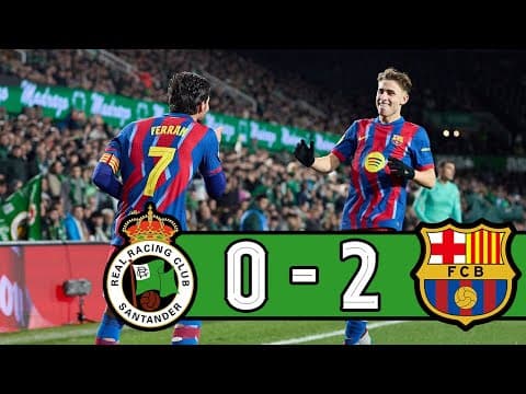 Barcelona Survive While Madrid Fall | 5 Headlines from 2-0 Win vs. Racing Santander thumbnail