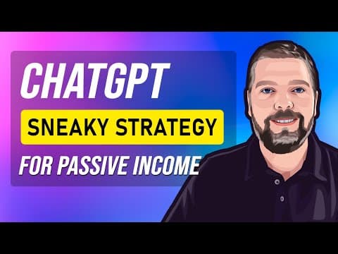 How To Use ChatGPT For Passive Income | ChatGPT Makes it EASY and FAST! thumbnail