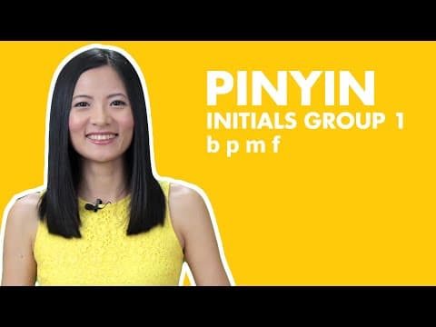 Learn Chinese Pinyin Lesson 2 - Mandarin Pinyin Initials b p m f  - Pronunciation thumbnail
