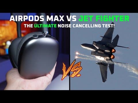 AirPods Max vs F-15 Fighter Jet 🤔 Ultimate Noise Cancelling Test! thumbnail