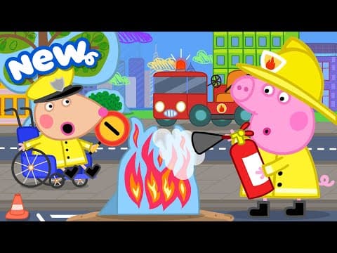 Peppa Pig Tales 🔥 Peppa's Becomes a FIREFIGHTER 🏥 Peppa’s Mini Town 🏙️ BRAND NEW Peppa Pig Episodes thumbnail