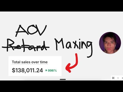 How To Use "AOV Maxxing" To Scale To $100k/mo (this might make you bust) thumbnail