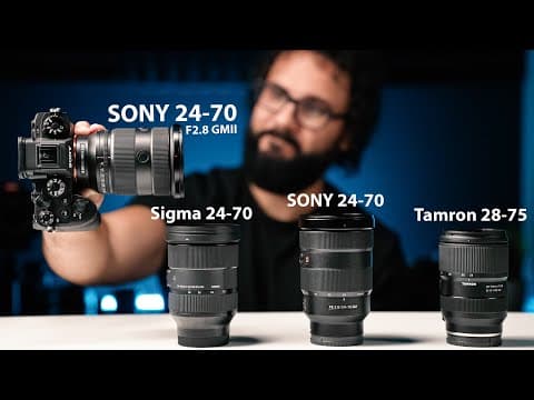 ULTIMATE Sony Lens Comparison // Sony 24-70 F2.8 GM II VS Sigma 24-70 VS Tamron 28-75 VS Sony 24-70 thumbnail