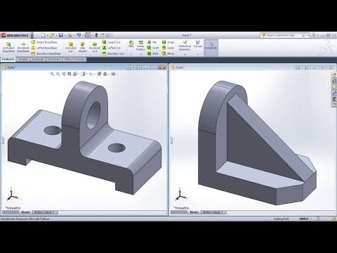 SolidWorks Practice Exercises for Beginners - 5 | SolidWorks Part Modeling Tutorial thumbnail