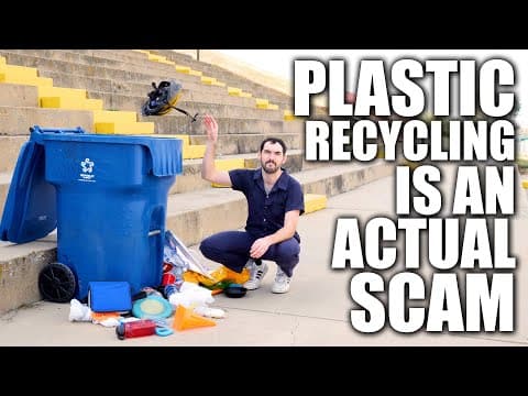Plastic Recycling is an Actual Scam | Climate Town thumbnail