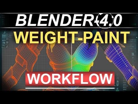 Blender 4.0 - Weight Paint Workflow (& Techniques!!) thumbnail