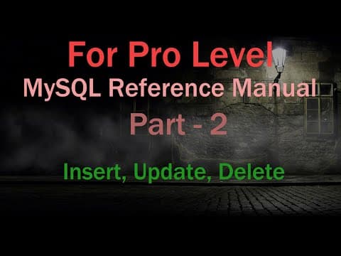 MySQL reference manual Part 2: MySQL insert, update, delete thumbnail