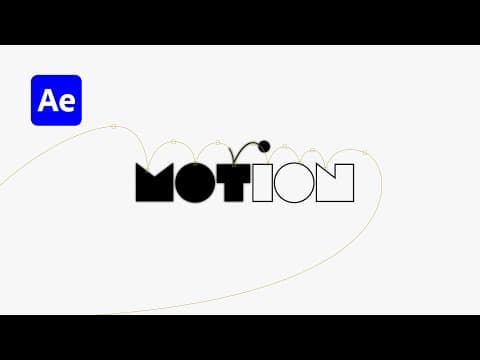 After Effects Logo Animation – Bouncing Ball on Text (Illustrator to AE) thumbnail