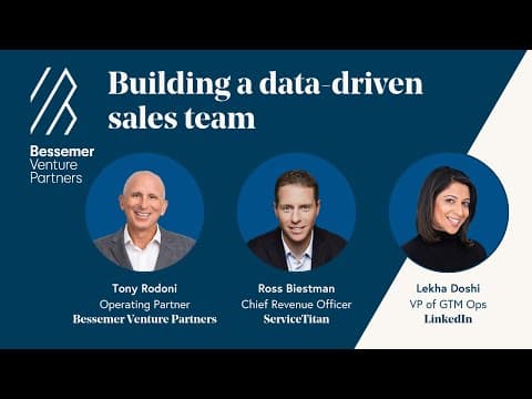 Building A Data-Driven Sales Team | Early stage sales strategies | Bessemer Venture Partners thumbnail