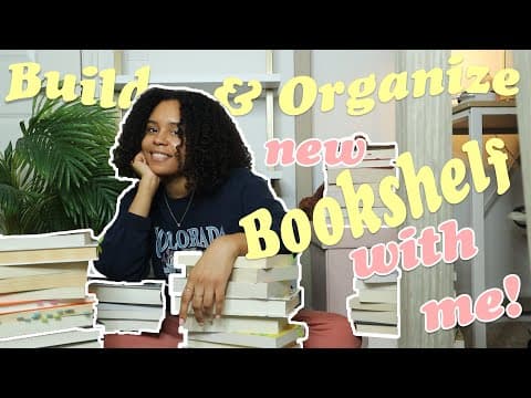 building + organizing my new bookshelf!!! *i finally got one* | Vlog thumbnail