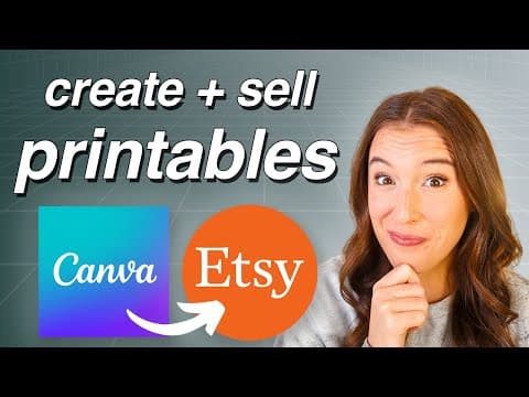 How to Create PRINTABLES in CANVA to Sell on ETSY (ULTIMATE STEP-BY-STEP TUTORIAL) thumbnail