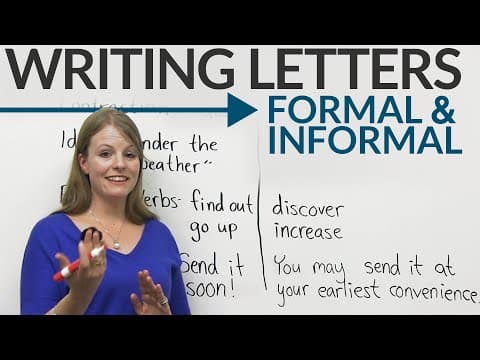 Writing Letters: formal & informal English thumbnail