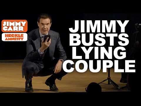 Jimmy Carr BUSTS a Couple Who Lied to Their Babysitter | Jimmy Carr Crowd Work thumbnail