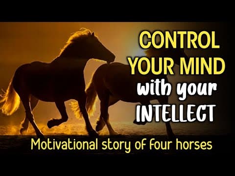 HOW TO CONTROL YOUR MIND WITH YOUR INTELLECT | Motivational story of four horses | thumbnail