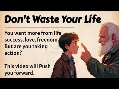 Don't Waste Your Life || Learn English Through Motivation 🔥 || Graded Reader || Listening Practice✅️ thumbnail