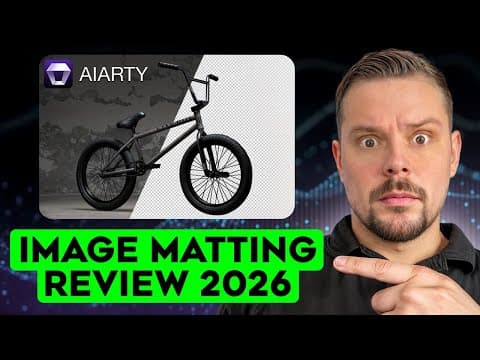 Aiarty Image Matting Review - 2026 | Best Way to Remove Background (Even Hair, Glass & Fur!) thumbnail