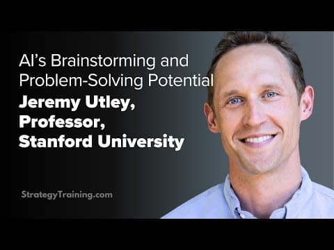 Stanford University’s Jeremy Utley. AI’s brainstorming and problem-solving potential thumbnail