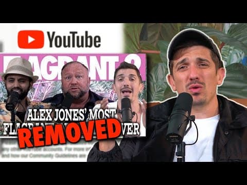 Alex Jones Episode Was Removed: YouTube Responds | Flagrant 2  with Andrew Schulz and Akaash Singh thumbnail