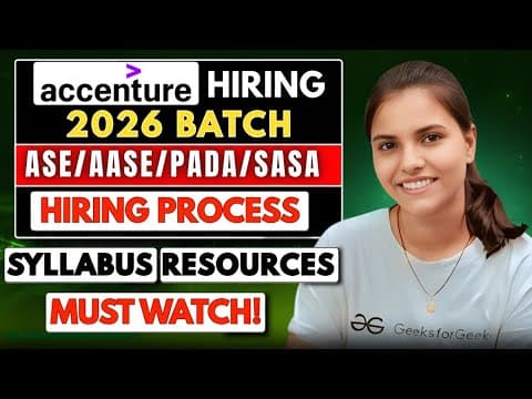 Accenture Hiring 2026 | How to Prepare for Accenture 2026 Batch | Accenture Placement Preparation thumbnail