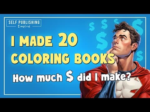 Income Report Amazon KDP | 20 Coloring Books = How Much Money? thumbnail
